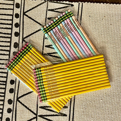 Personalized engraved pencils