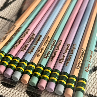 Personalized engraved pencils